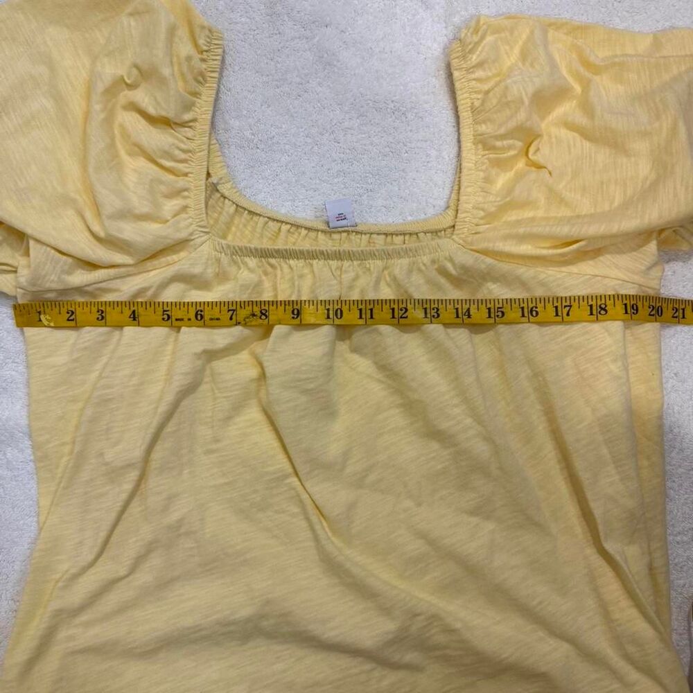Old Navy Plus Women's Yellow Blouse XXL Cottagecore Soft Girl Square Neck New - Picture 4 of 5